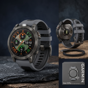 Garmin fēnix 8 Pro AMOLED 47mm – Carbon Gray DLC Titanium