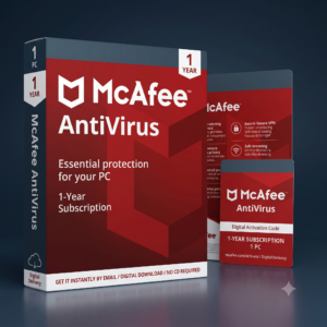 McAfee AntiVirus – 1-Year, 1 PC