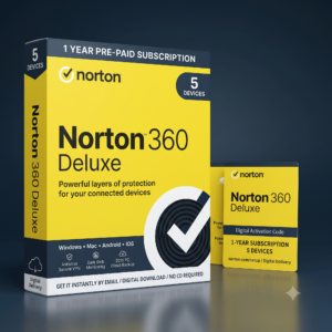 Norton 360 Deluxe – 1-Year, 5 Devices